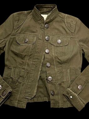 100% refuge Olive Utility Military Jacket